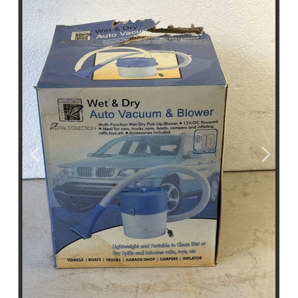 Multifunction Wet Dry Auto Vacuum Car Vac Inflator Open Box K-1